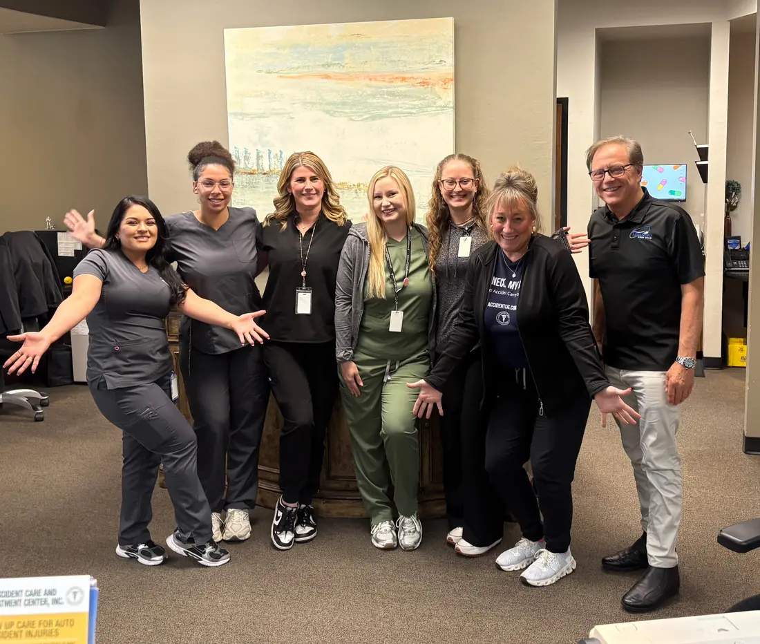 The Accident Care team together at the Oklahoma City clinic